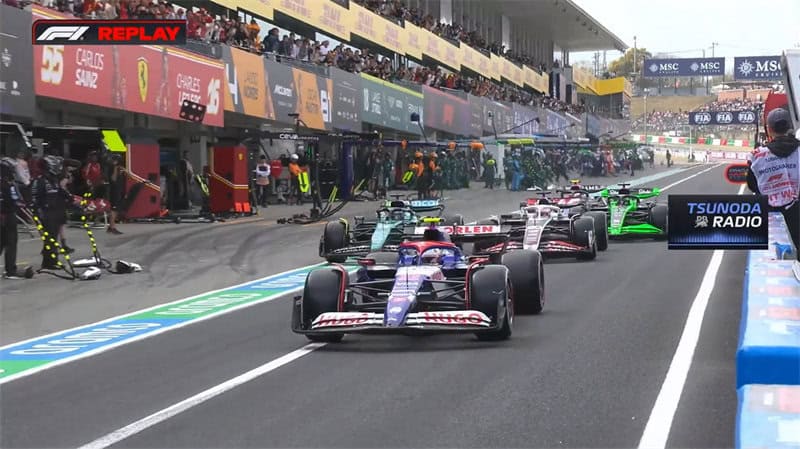 索伯F1车队糟糕的换胎速度让博塔斯一下掉了4个位置。